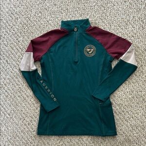Equestrian Riding long Sleeve Performance Tee with Quarter-Zip